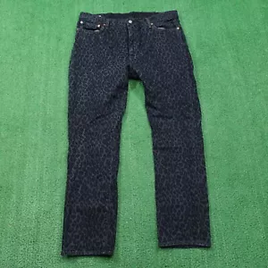 LEVI'S PREMIUM 511 SLIM FIT LEOPARD CHEETAH PRINT DENIM JEANS MENS 40X32 - Picture 1 of 10