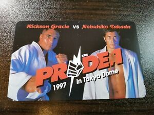 Rickson Gracie vs Nobuhiko Takada PRIDE1 Telephone Card MMA UWF PRIDE
