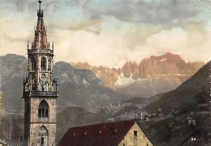 AL17-15E) CARTOLINA BOLZANO IL DUOMO DOM CAMPANILE VIAGGIATA 1953 - Bild 1 von 2