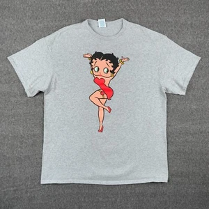Vintage Delta Betty Boop T-Shirt Men's XL Gray Cartoon Cute TV Show Movie Y2K - Picture 1 of 9
