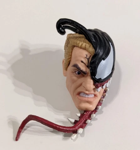 Marvel Legends VENOM EDDIE BROCK HEAD Part (Amazon Riot/Agony Figure 3 Pack Cover