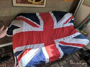 Large Vintage Union Jack Flag 8' X 4'6" - Picture 1 of 4