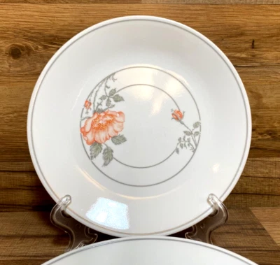 SET OF 6 - CORNING CORELLE - DESERT BLOSSOM - 8 1/2" PINK FLORAL LUNCHEON PLATES - Image 1 of 4