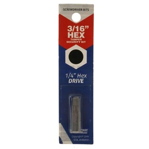 Best Way Tools 86810 Tamper Security 3/16" Sechskant-Schraubendreher-Bit, 1" Länge - Bild 1 von 7