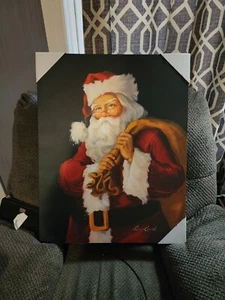 Susan Comish 2024 Santa Claus Portrait Large Christmas Wall Art Limited Edition - Picture 1 of 5