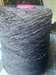 Silk City Fiber Rayon Chenille 1300 ypp Cone Yarn Grey Flannel color - Picture 1 of 3