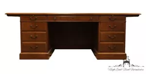 STOW & DAVIS Solid Walnut Contemporary Traditional 84" Executive Office Desk - Picture 1 of 10