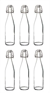 6x Glasflaschen mit Bügelverschluss 500ml Likör Öl Saft Einmach Flaschen leer - Bild 1 von 6