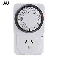 Timer AU PLUG LCD Display Plug-in Type White 12/24 Hours Changeable 230V