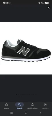 New Balance Homme 373 Baskets Chaussures Baskets Heritage Noir ML373MMC - Photo 1/4