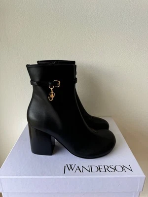 nuevo mujer JW Anderson j.w. ancla logo bota tacón negro zapatos 40 9 10  Foto 1 de 4