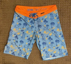 Ronix Board Shorts Tight And Right Men’s Size 36 Hawaiian Orange & Blue - Picture 1 of 6
