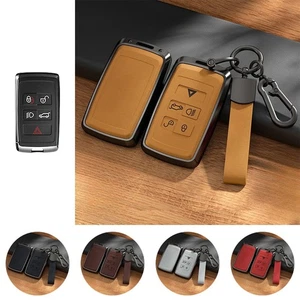 Aluminum Alloy Leather Car Key Case Cover For Land Rover Range Rover Sport Velar - Picture 1 of 17