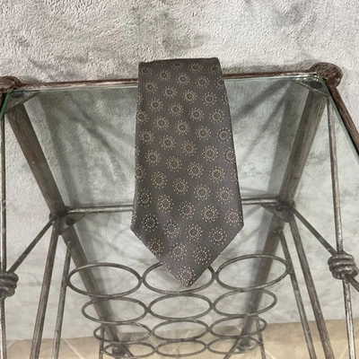 JOHN VARVATOS Seven 7 Fold Men's Silk Necktie LUXURY Foulard Gray Italy 59 1/4 “ - Image 1 of 4