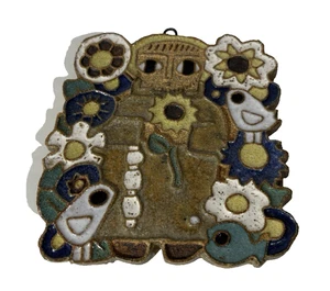 Art Pottery St Andrews Abbey Ceramics Hanging saint Francis of Assisi birds - Picture 1 of 5