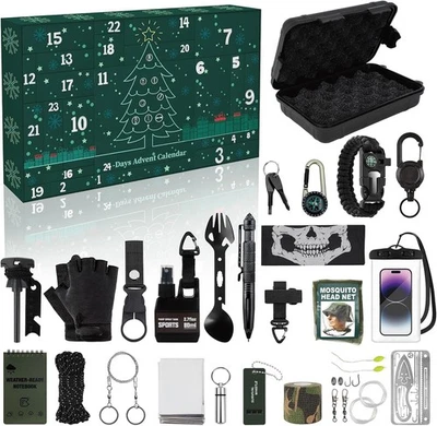Survival Kit Advent Calendar 2025 – 24-Day Christmas Countdown Calendar with Sur - Image 1 of 4