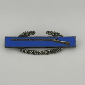 De colección Segunda Guerra Mundial Insignia de Infantería de Combate Plata Esterlina Solapa Pin Esmalte Rifle 3" Segunda Guerra Mundial - Imagen 1 de 13