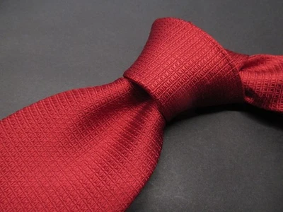 Corbata roja para hombre Giorgio Armani tejido texturizado hecha en Italia CC24 NUEVA CON ETIQUETAS Foto 1 de 4