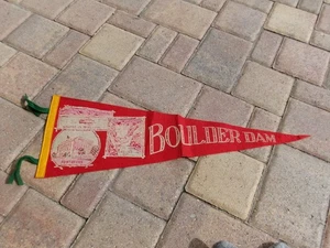 1950's  2ft Vintage Travel Pennant Felt Boulder Dam - Picture 1 of 1