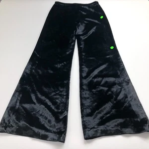 Luca Luca 40 (Fit 28W 32L) Silk Blend Mid Rise Wide Leg Pants Black PLS READ HRJ - Picture 1 of 18