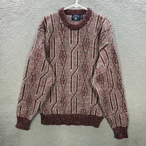 Vintage Boat House Row Sweater Adult XL Multicolor Knit Crewneck Wool Blend 90s - Picture 1 of 11
