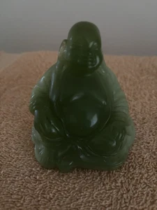 Late 40s/early 50s Jade Buddha Figurine Purchased Overseas Fathers Service Tour - Picture 1 of 5