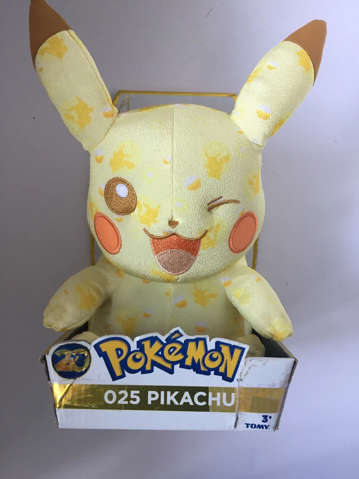 TOMY Pokemon 025 Soft Plush Pikachu 20th Anniversary