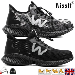 Mens Work Boots Steel Toe Cap Safety Trainers Hiker Running Hiking Womens Shoes - Picture 1 of 24