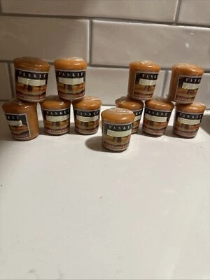 LOTE DE 11 Votivos Yankee Candle Retirados "AMBER SUNSET" ~ RARO ~ NUEVO Foto 1 de 2