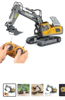 YIGONG  Remote Control Excavator  16 Inch 9 Channel RC Construction Toys - Image 1 of 4