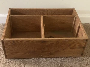 Vintage Divided Wooden Box 19.5" L X 13.5" W X 6.75" - Picture 1 of 9
