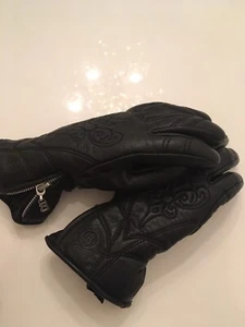 *Neu*Bogner LUXUS WINTER DAMEN LEDER SKI HANDSCHUHE PRIMALOFT One, Schwarz Gr.6 - Bild 1 von 5