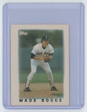 1986 Topps League Leaders Minis Wade Boggs . Boston Red Sox #3