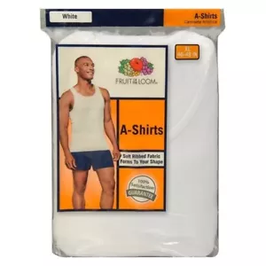 Fruit of the Loom Men's A-shirt White - Picture 1 of 2