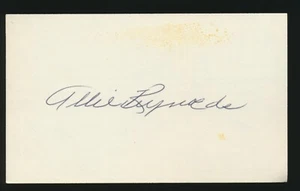 ALLIE REYNOLDS (1942-1954 N.Y. Yankees, Indians) -Autograph 3x5 Index (d.1994) - Picture 1 of 2