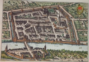 SVIZZERA SOLOTURVM MAPPA Soletta Zürich Vista Metà 1600 STAMPA Acquarello Merian - Foto 1 di 18