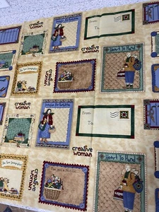Debbie Mumm for SSI Creative Woman Multicolor VTG Cotton Fabric HTF 23” X 44” - Picture 1 of 10