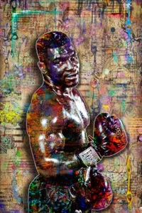 MIKE TYSON 13x19in Pop Art Poster,Iron Mike Tyson Tribute Free Shipping US - Picture 1 of 7