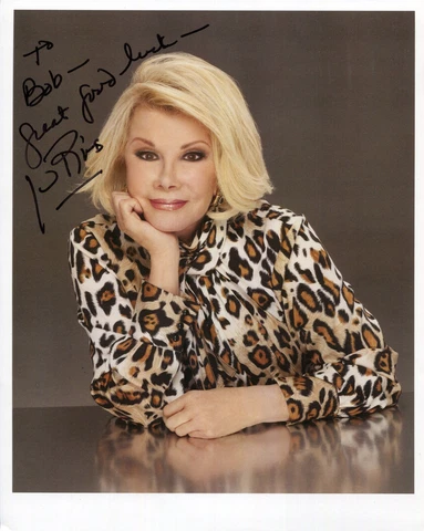 JOAN RIVERS HAND SIGNED 8x10 COLOR PHOTO+COA      AWESOME POSE     SIGNED TO BOB Cover