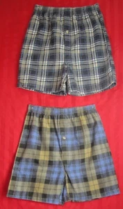 Boy's Essential Needs Lot of (2) Elastic Waist Flannel Lounge Shorts Size 18 - Picture 1 of 12