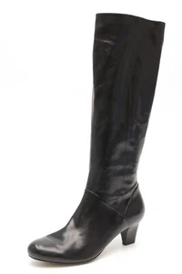 Womens 222797 Trotters Black Leather Knee High Tall Boots Shoes Size 6 - Picture 1 of 5