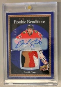 DAVID GUST 2023-24 UD TRILOGY ROOKIE RENDITIONS 1/1 PURPLE PATCH AUTO SSP #RR9 - Picture 1 of 3