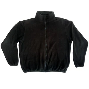 Chaqueta polar Redhead cremallera completa Polartec vintage hecha en EE. UU. manga larga negra talla L - Imagen 1 de 6