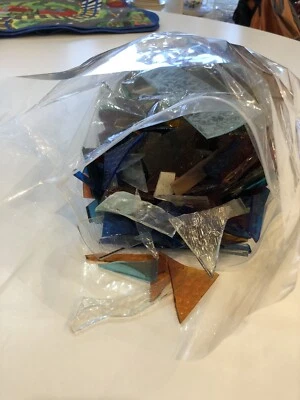 Bag of Multicolored Broken Glass Pieces - Perfect for Mosaics - Image 1 of 4