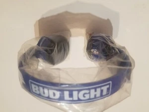 BRAND NEW IN PLASTIC BUD LIGHT BLUETOOTH REVERSIBLE HEADPHONES - Picture 1 of 4