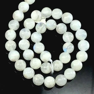 Natural White Moonstone Round Bead 15" strand 4mm 6mm 8mm 10mm 12  Wholesale - Picture 1 of 34