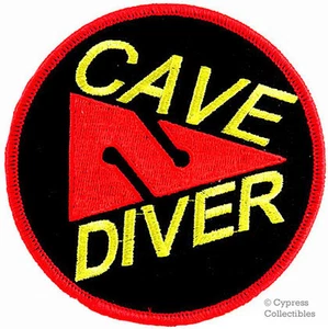 PARCHE DE BUCEO EN CUEVAS EMBLEMA BORDADO CAVERNA HIERRO-ON DIVEMASTER - Imagen 1 de 1