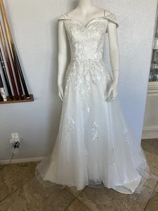 Brautkleid Tüll Rückenfrei Ärmel A-Linie Brautkleider Applikationen Brautkleider - - Bild 1 von 8