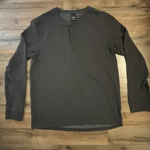 Camicia PrAna Henley manica lunga grigio antracite uomo taglia large - Foto 1 di 9