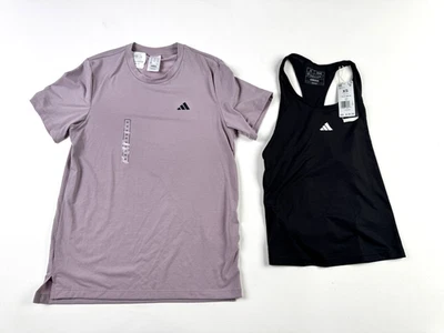 Lote de 2 paquetes Adidas ropa deportiva para hombre y mujer Prendas para el torso púrpura y negro XS NUEVO CON ETIQUETAS Foto 1 de 4
